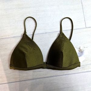 Zimmermann Olive Bikini Top